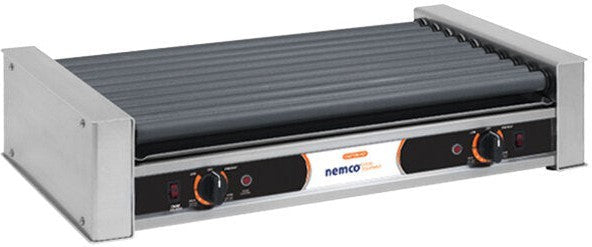 Nemco - 120V Slanted Hot Dog Roller Grill with GripsIt Non-Stick Coating with 36 Hot Dog Capacity - 8036SX-SLT (ETA 4-6 Weeks)