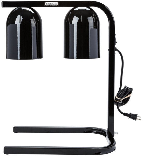 Nemco - 120V Two Bulb Freestanding Heat Lamp with Black Finish - 6000A-2B (ETA 4-6 Weeks)