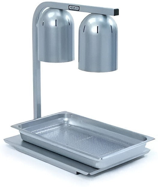 Nemco - 120V Two Bulb Freestanding Heat Lamp with Pan and Screen - 6000A-2TP (ETA 4-6 Weeks)