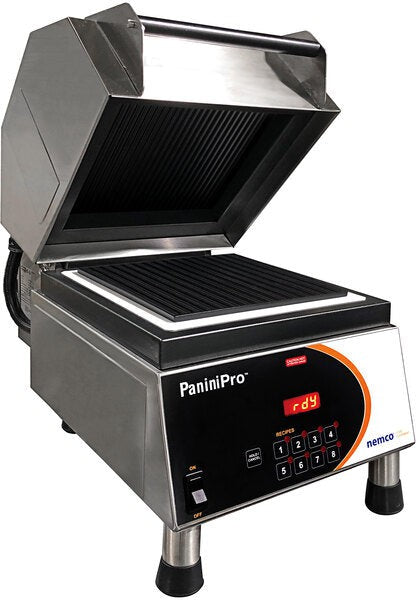 Nemco - 208V PaniniPro Single High-Speed Panini Press with Grooved Top and Bottom Plates - 6900A-208-GG (ETA 4-6 Weeks)