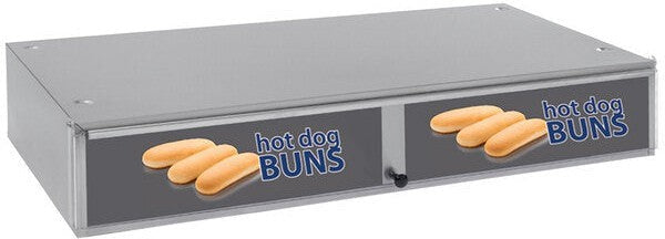 Nemco - 23.75" Stainless Steel Bun Box for 8230 Series Roller Grills with Holds 36 Buns - 8230-SBB (ETA 4-6 Weeks)