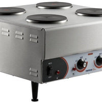 Nemco - 240V 24.2" Electric Countertop Raised Vertical Hot Plate with 4 Solid Burners - 6311-4-240 (ETA 4-6 Weeks)