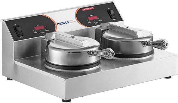 Nemco - 240V SilverStone Non-Stick Dual Waffle Maker - 7000A-2S240 (ETA 4-6 Weeks)