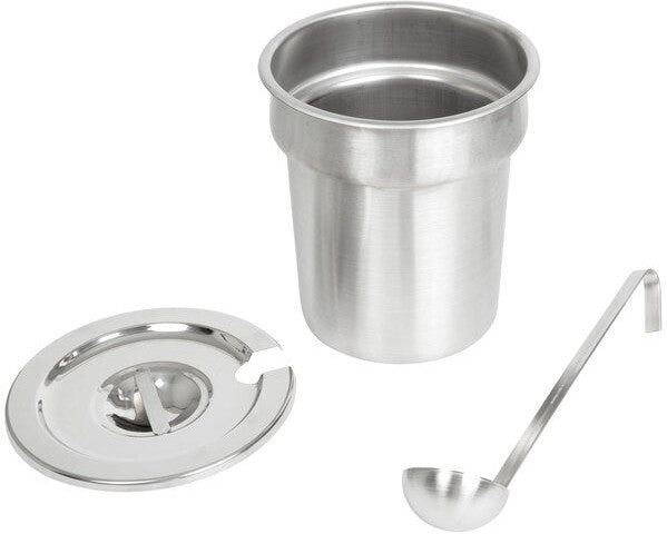 Nemco - 4 QT Stainless Steel Inset Kit with Cover and Ladle - 66088-2 (ETA 4-6 Weeks)