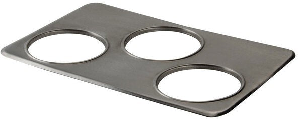 Nemco - 6.4" Three Hole Adapter Plate for 4 QT Insets - 67860 (ETA 4-6 Weeks)