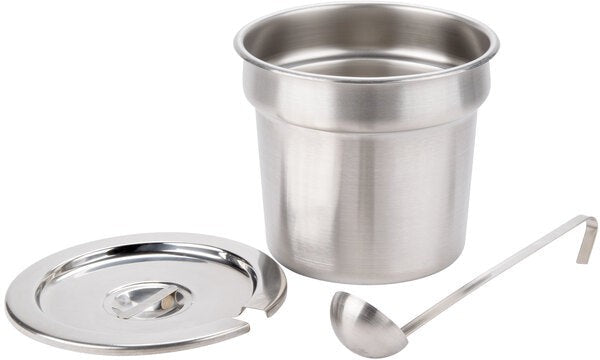 Nemco - 7 QT Stainless Steel Inset Kit with Cover and Ladle - 66088-8 (ETA 4-6 Weeks)