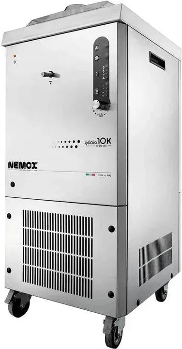 Nemox - 41.7" Silver Gelato 10K Floor Model Batch Freezer & Gelato - 0038111250R01