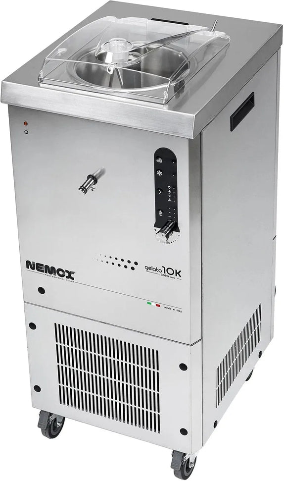 Nemox - 41.7" Silver Gelato 10K Floor Model Batch Freezer & Gelato - 0038111250R01