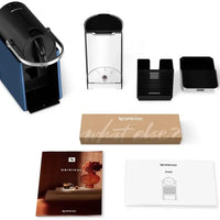 Nespresso - 9.25" Dark Blue Pixie Compact Espresso Machine by DeLonghi, with 19-Bar Pump - EN127BLCA