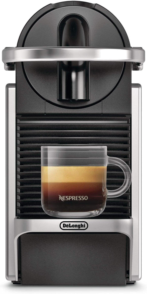 Nespresso - 9.25" Silver Pixie Compact Espresso Machine by DeLonghi, with 19-Bar Pump - EN127SCA