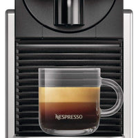 Nespresso - 9.25" Silver Pixie Compact Espresso Machine by DeLonghi, with 19-Bar Pump - EN127SCA