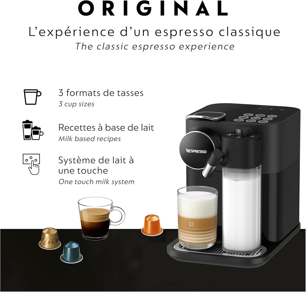 Nespresso - Black Gran Lattissima Espresso Machine by De’Longhi - EN640BCA