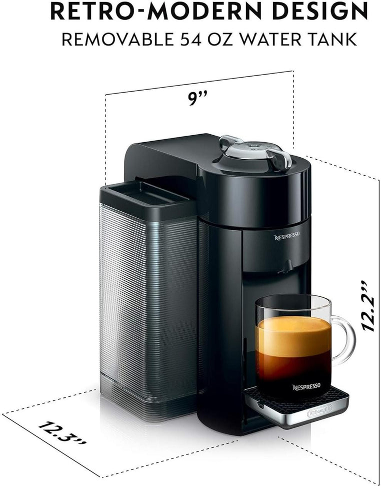 Nespresso - Black Vertuo Evoluo Coffee and Espresso Machine with Aeroccino by De'Longhi - ENV135BAECA
