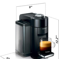 Nespresso - Black Vertuo Evoluo Coffee and Espresso Machine with Aeroccino by De'Longhi - ENV135BAECA