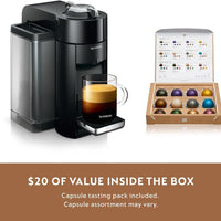 Nespresso - Black Vertuo Evoluo Coffee and Espresso Machine with Aeroccino by De'Longhi - ENV135BAECA
