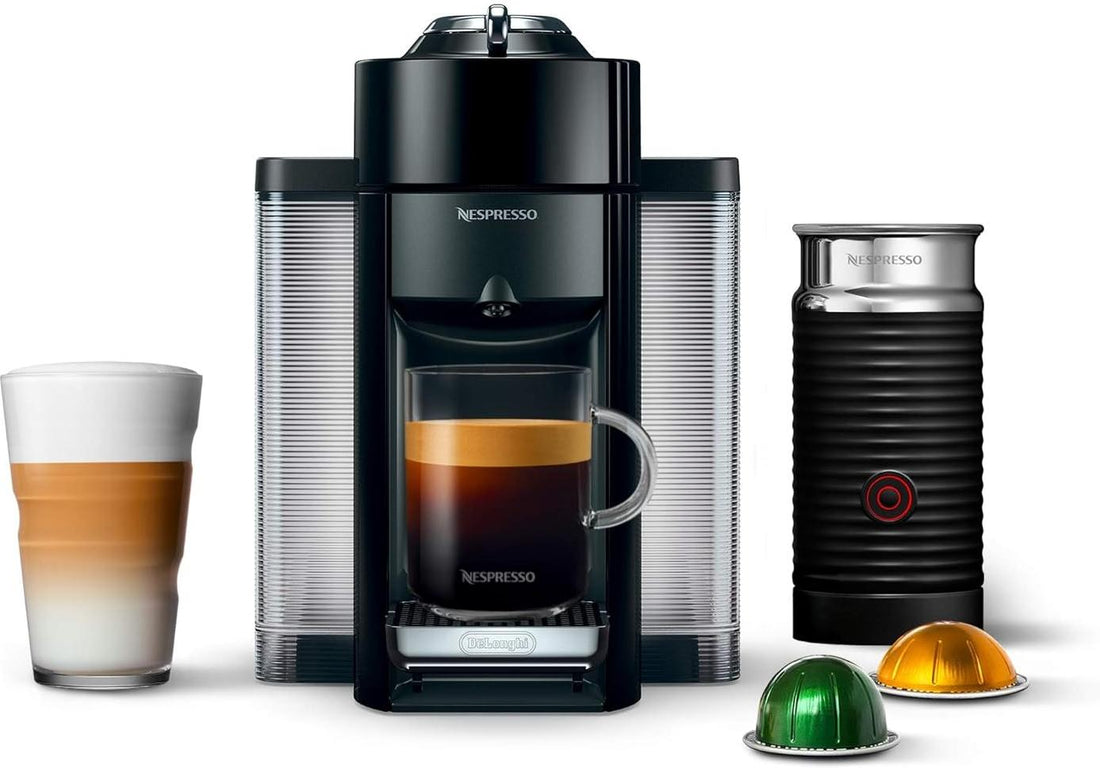 Nespresso - Black Vertuo Evoluo Coffee and Espresso Machine with Aeroccino by De'Longhi - ENV135BAECA