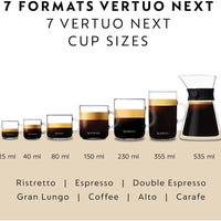 Nespresso - Black Vertuo Next Coffee and Espresso Machine with Aeroccino by De'Longhi - ENV120BAECA