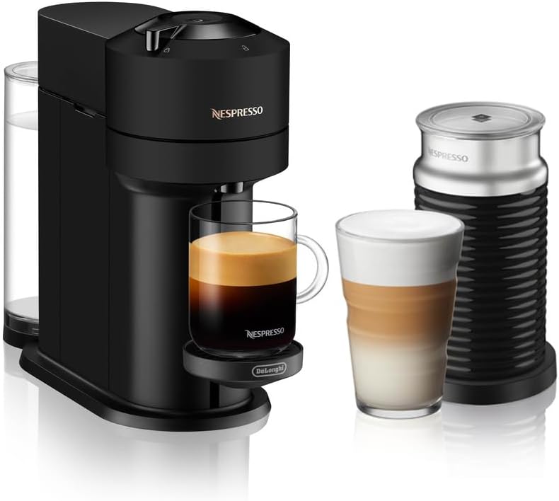 Nespresso - Black Vertuo Next Coffee and Espresso Machine with Aeroccino by De'Longhi - ENV120BAECA