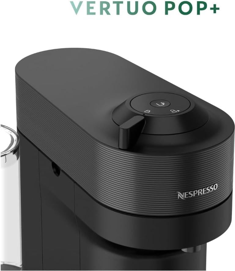 Nespresso - Black Vertuo Pop+ Espresso Machine with Aeroccino by De'Longhi - ENV92BAECA