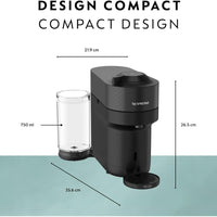 Nespresso - Black Vertuo Pop+ Espresso Machine with Aeroccino by De'Longhi - ENV92BAECA