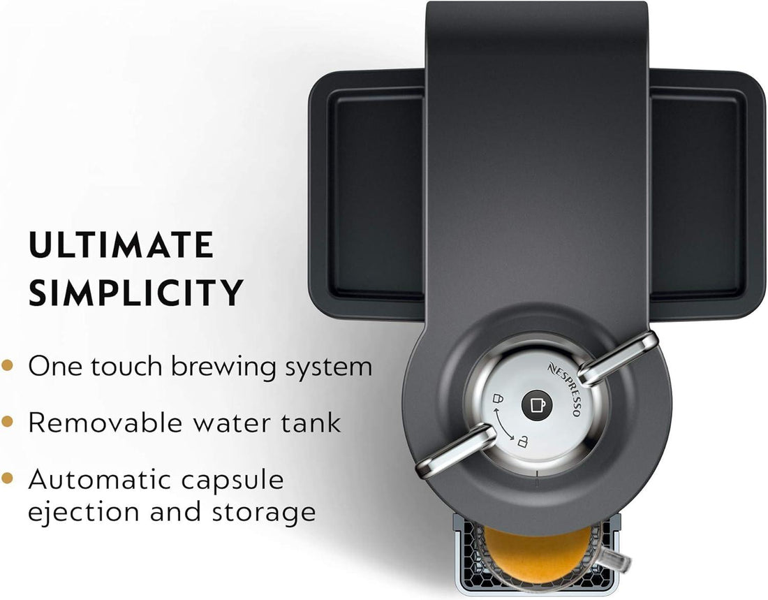 Nespresso - Graphite Metal Vertuo Evoluo Coffee and Espresso Machine with Aeroccino by De'Longhi - ENV135GYAECA