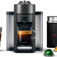 Nespresso - Graphite Metal Vertuo Evoluo Coffee and Espresso Machine with Aeroccino by De'Longhi - ENV135GYAECA