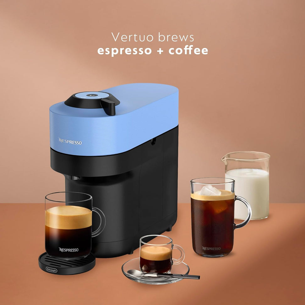 Nespresso - Pacific Blue Vertuo Pop+ Coffee and Espresso Machine by De'Longhi - ENV92ACA