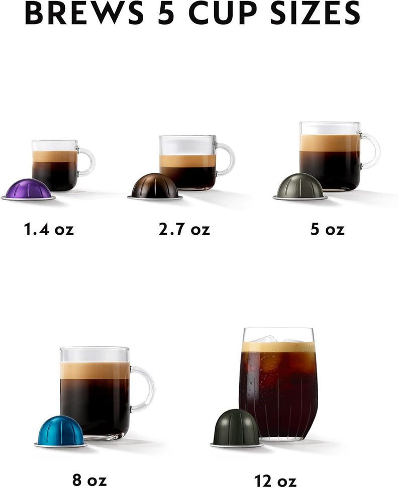 Nespresso - Pacific Blue Vertuo Pop+ Coffee and Espresso Machine by De'Longhi - ENV92ACA