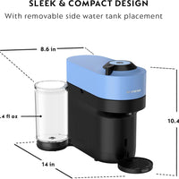 Nespresso - Pacific Blue Vertuo Pop+ Coffee and Espresso Machine by De'Longhi - ENV92ACA