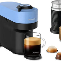 Nespresso - Pacific Blue Vertuo Pop+ Coffee and Espresso Machine with Aeroccino by De'Longhi - ENV92AAECA