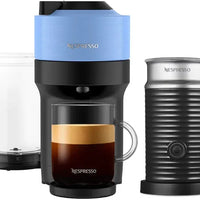 Nespresso - Pacific Blue Vertuo Pop+ Coffee and Espresso Machine with Aeroccino by De'Longhi - ENV92AAECA