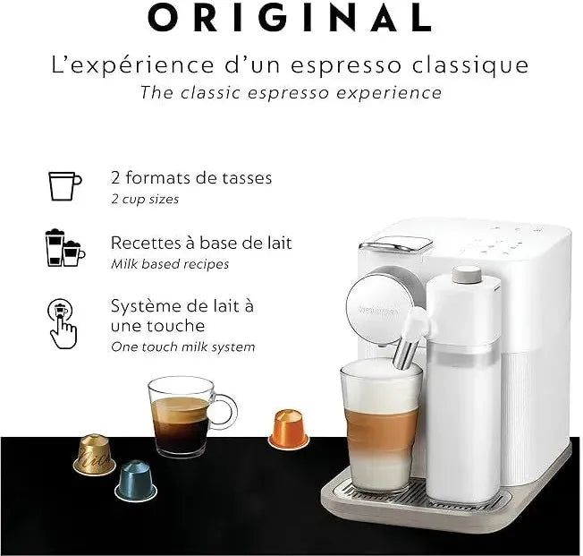 Nespresso - White Gran Lattissima Espresso Machine by De’Longhi - EN640WCA