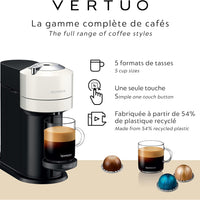 Nespresso - White Vertuo Next Coffee Maker and Espresso Machine by De'Longhi - ENV120WCA