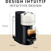 Nespresso - White Vertuo Next Coffee Maker and Espresso Machine by De'Longhi - ENV120WCA