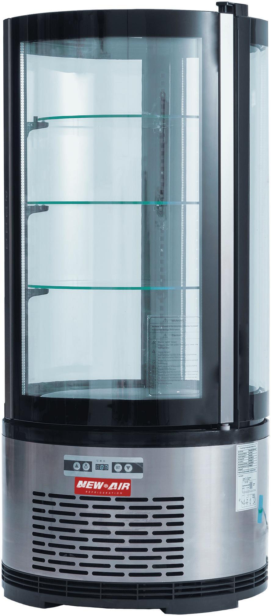 New Air - 19" Round Refrigerated Display Case - NDC-010-RD