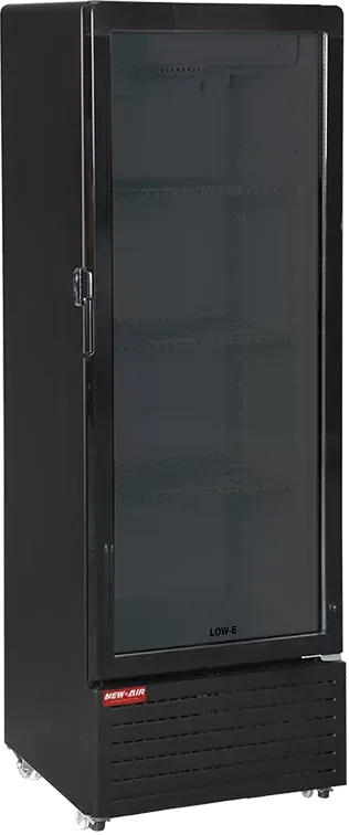 New Air - 21" Black Single Glass Door Refrigerated Merchandiser - NGR-21-62H