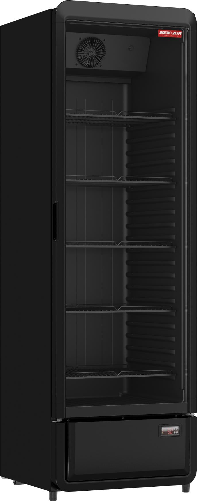 New Air - 23" Black Single Glass Door Refrigerated Merchandiser - NGR-23-71H