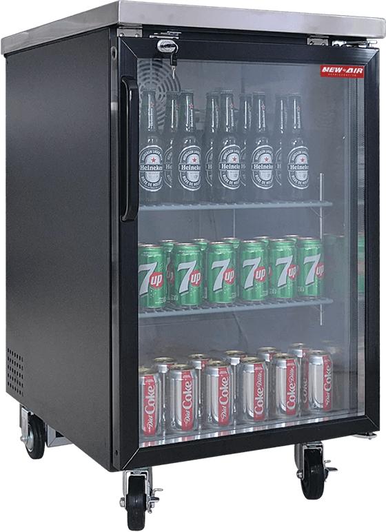 New Air - 23" Single Glass Door Back Bar Cooler - NBB-23-SG