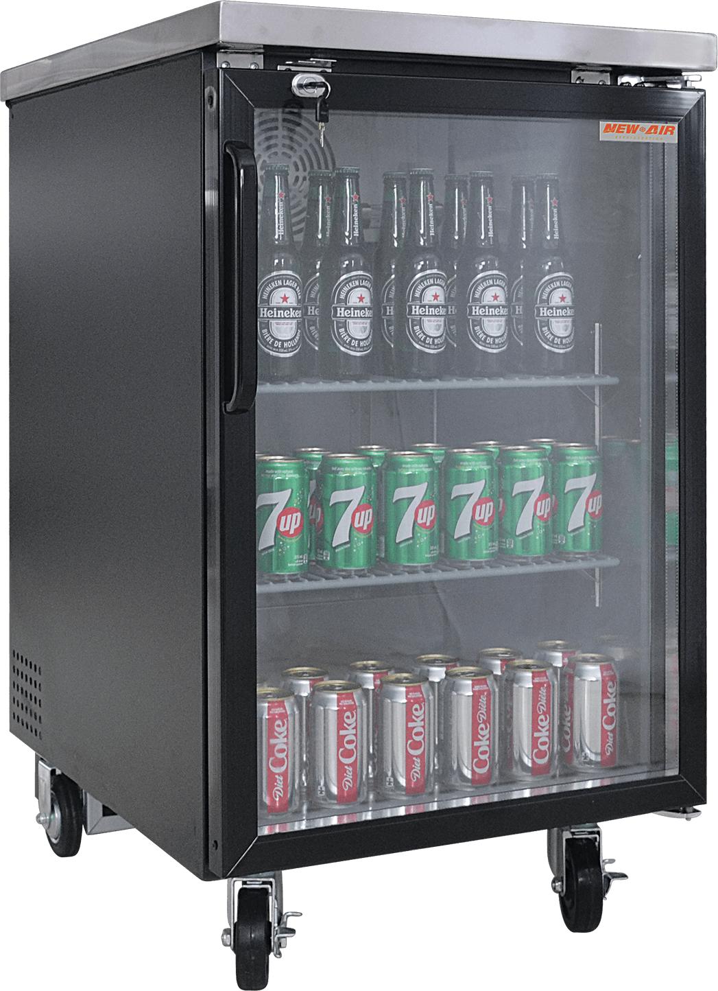New Air - 23" Single Glass Door Back Bar Cooler - NBB-23-SG