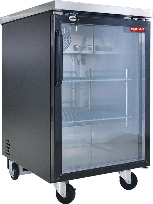 New Air - 23" Single Glass Door Back Bar Cooler - NBB-23-SG