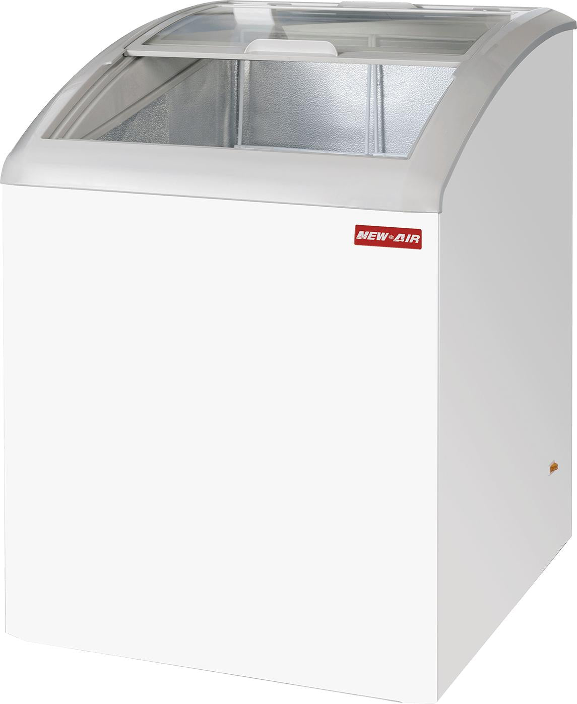New Air - 24" Curved Glass Ice Cream Freezer with 2 Baskets - NIF-24-CG