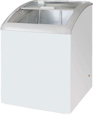 New Air - 24" Curved Glass Ice Cream Freezer with 2 Baskets - NIF-24-CG