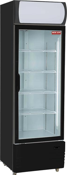 New Air - 24" Single Glass Door Refrigerated Merchandiser with Illuminated Canopy - NGR-036-H