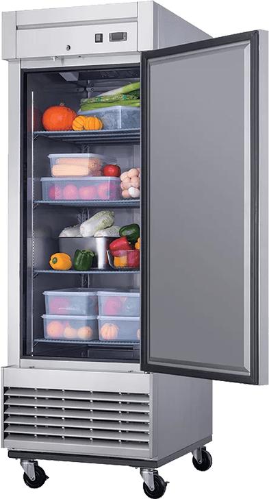 New Air - 27.50" Single Solid Door Stainless Steel Reach-In Refrigerator - NSR-050-H