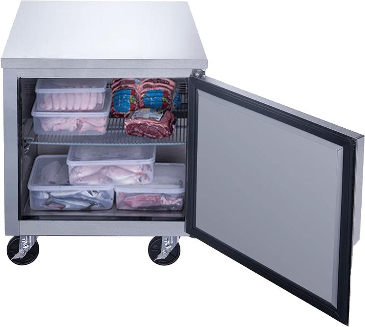 New Air - 29" Stainless Steel One Door Undercounter Freezer - NUF-029-SS