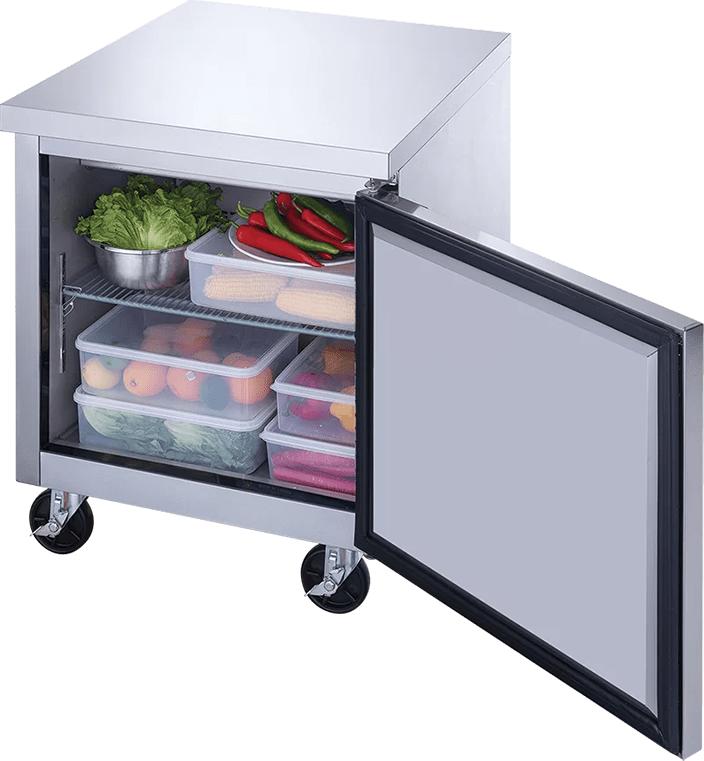 New Air - 29" Stainless Steel Single Door Undercounter Refrigerator - NUR-029-SS