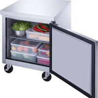 New Air - 29" Stainless Steel Single Door Undercounter Refrigerator - NUR-029-SS