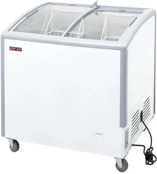 New Air - 35" Curved Glass Ice Cream Freezer with 3 Baskets - NIF-35-CG
