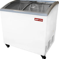 New Air - 35" Curved Glass Ice Cream Freezer with 3 Baskets - NIF-35-CG
