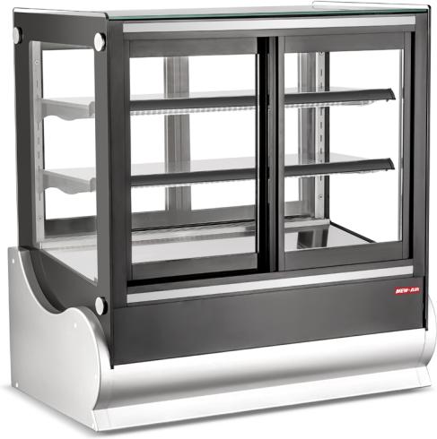 New Air - 36" Square Glass Refrigerated Countertop Display Case - NCDC-36-SV